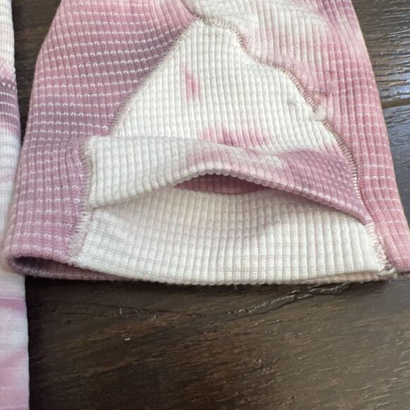 Lululemon Swiftly Tech Size 4 Long Sleeve 2.0 Shibori Stripe Pink Taupe Tie Dye - Picture 7 of 14